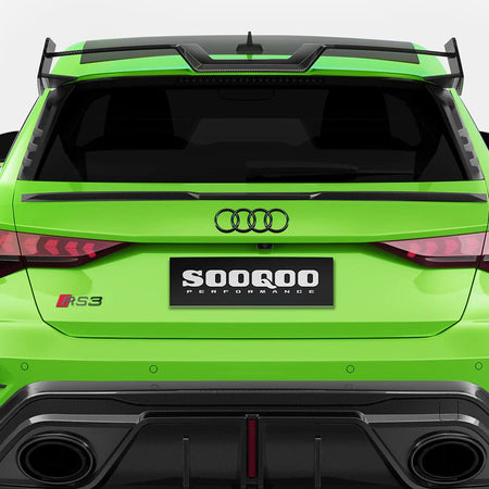 SOOQOO - AUDI RS3 8Y.5 SPORTBACK FACELIFT DRY CARBON FIBER REAR MID SPOILER (Copy) - Aero Carbon UK
