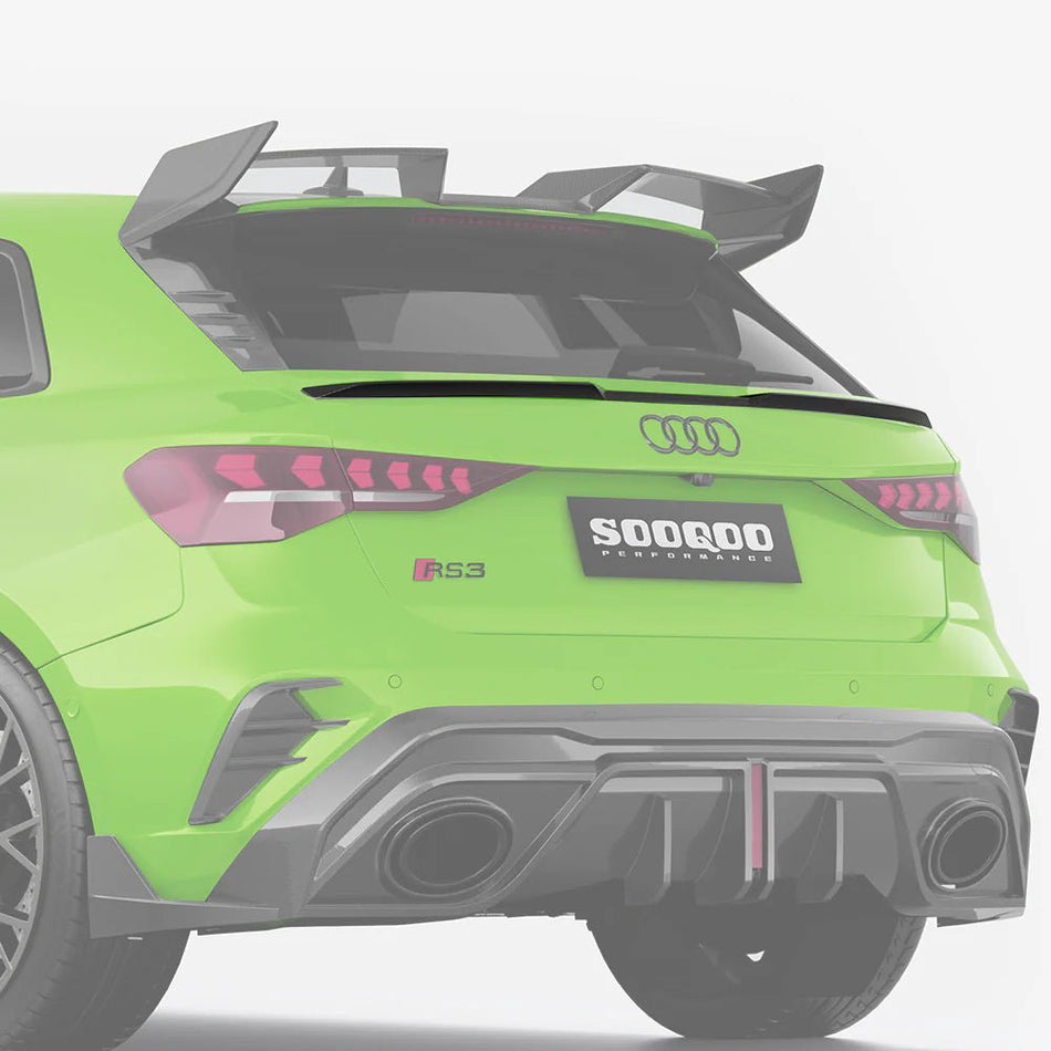 SOOQOO - AUDI RS3 8Y.5 SPORTBACK FACELIFT DRY CARBON FIBER REAR MID SPOILER (Copy) - Aero Carbon UK