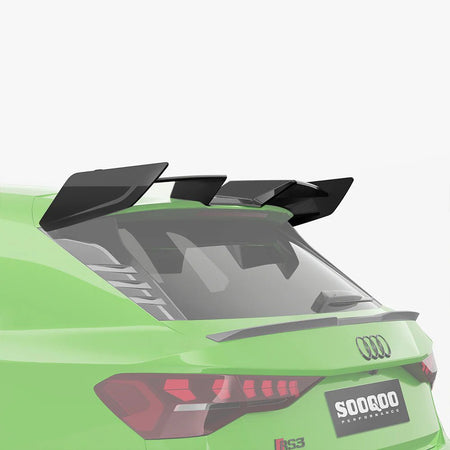 SOOQOO - AUDI RS3 8Y.5 SPORTBACK FACELIFT DRY CARBON FIBER REAR TOP SPOILER - Aero Carbon UK