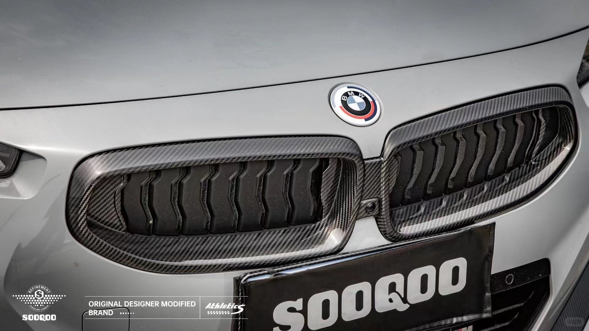 SOOQOO - BMW 2 SERIES G42 / M240I DRY CARBON FIBRE FRONT GRILLE GRILL - Aero Carbon UK