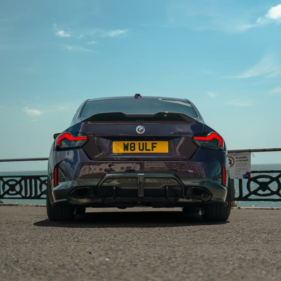 SOOQOO - BMW 2 SERIES G42 / M240I DRY CARBON FIBRE REAR CENTRE DIFFUSER - Aero Carbon UK