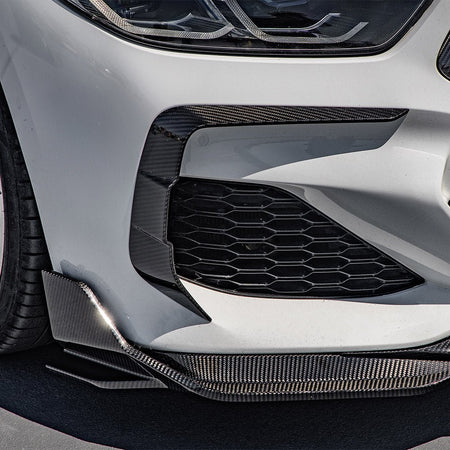SOOQOO - BMW 8 SERIES G14 DRY CARBON FIBRE FRONT BUMPER INSERT - Aero Carbon UK