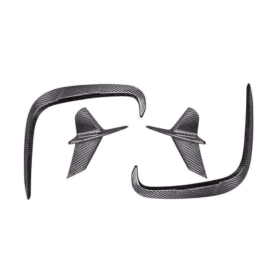 SOOQOO - BMW 8 SERIES G14 DRY CARBON FIBRE REAR BUMPER INSERT - Aero Carbon UK