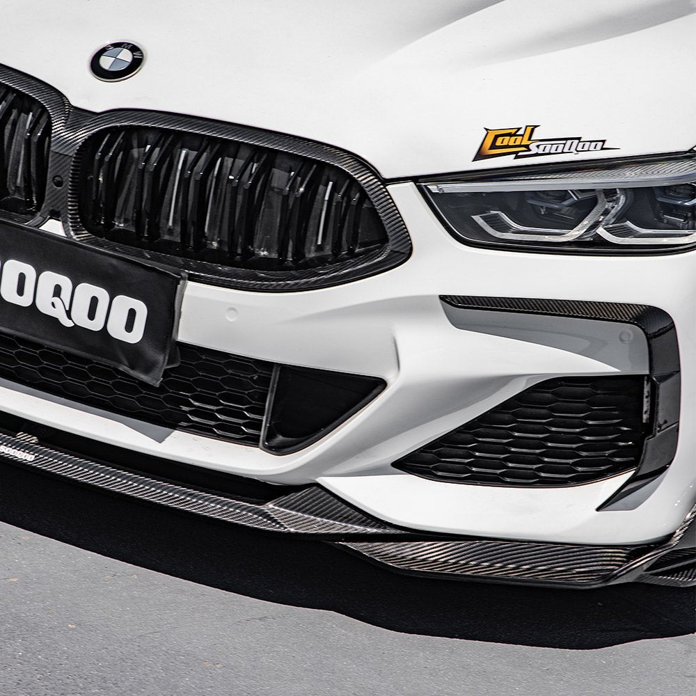SOOQOO - BMW 8 SERIES G16 GRAN COUPE DRY CARBON FIBRE FRONT LIP - Aero Carbon UK