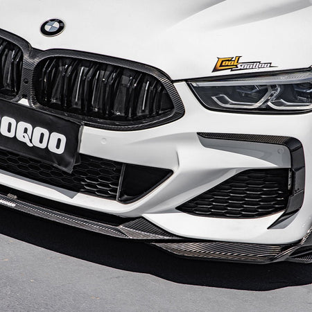 SOOQOO - BMW 8 SERIES G16 GRAN COUPE DRY CARBON FIBRE FRONT LIP - Aero Carbon UK
