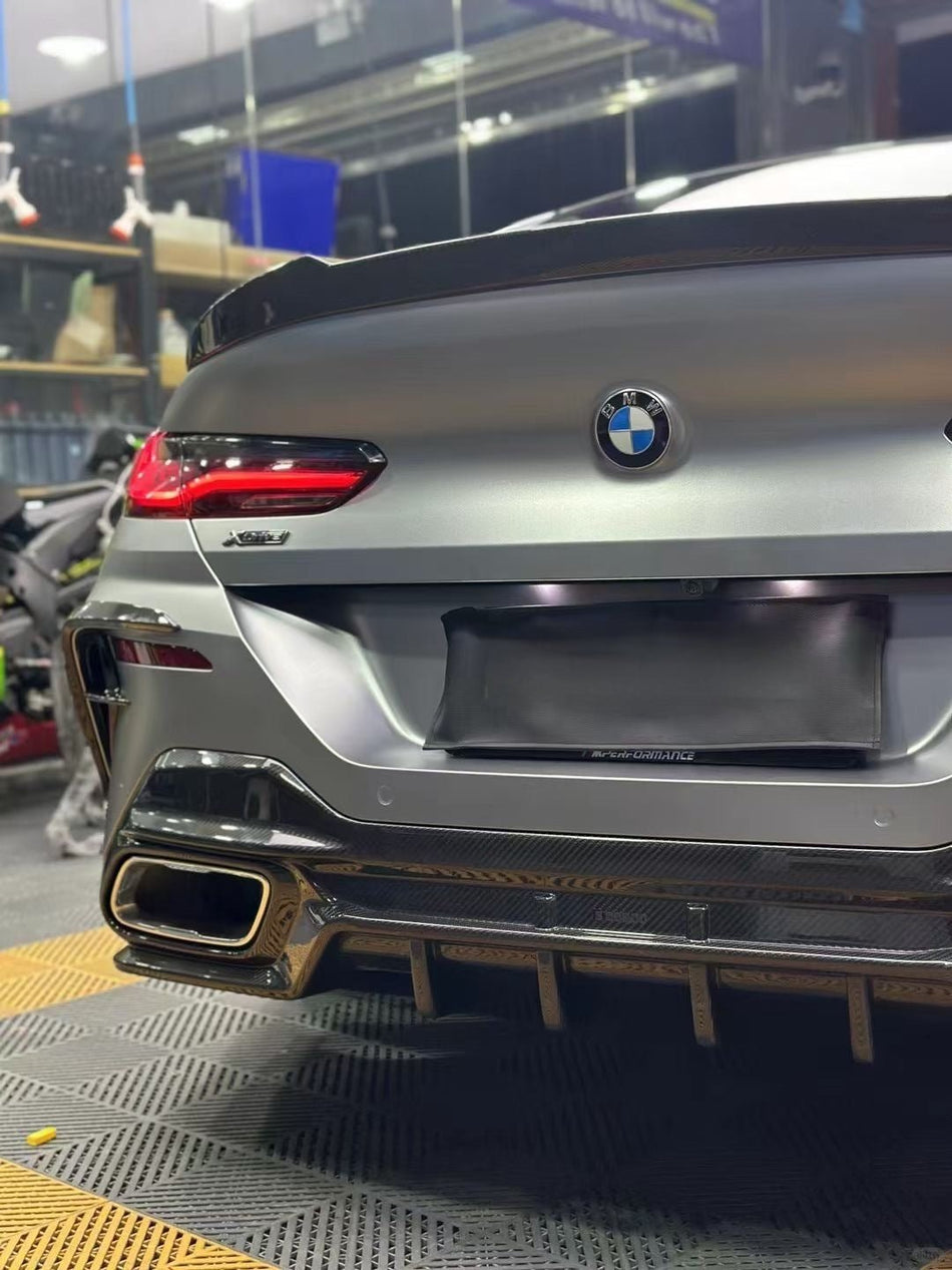 SOOQOO - BMW 8 SERIES GRAN COUPE G16 CARBON FIBER REAR DIFFUSER - Aero Carbon UK