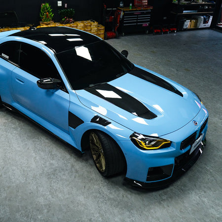SOOQOO - BMW M2 G87 / 2 SERIES G42 V2 VENTED HOOD BONNET - PRIMER FINISH - Aero Carbon UK
