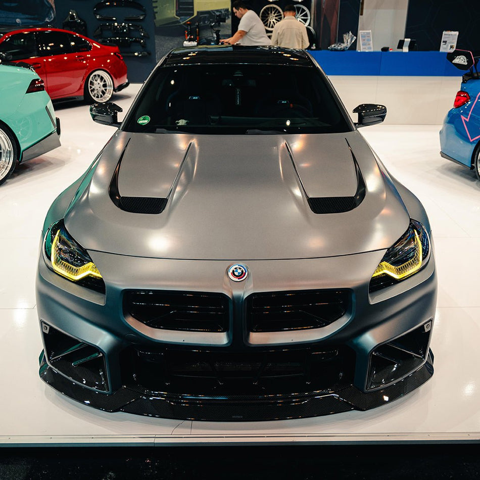 SOOQOO - BMW M2 G87 / 2 SERIES G42 V3 VENTED HOOD BONNET - PRIMER FINISH - Aero Carbon UK