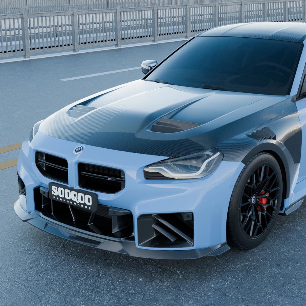 SOOQOO - BMW M2 G87 DRY CARBON FIBER HOOD BONNET - Aero Carbon UK