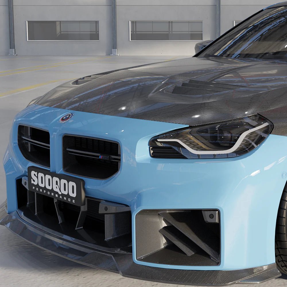 SOOQOO - BMW M2 G87 DRY CARBON FIBER HOOD BONNET - Aero Carbon UK
