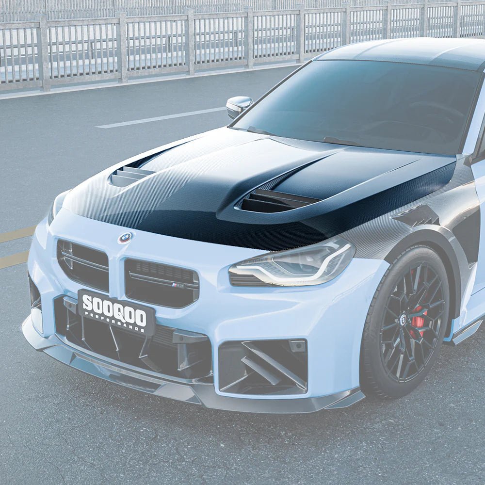 SOOQOO - BMW M2 G87 DRY CARBON FIBER HOOD BONNET - Aero Carbon UK