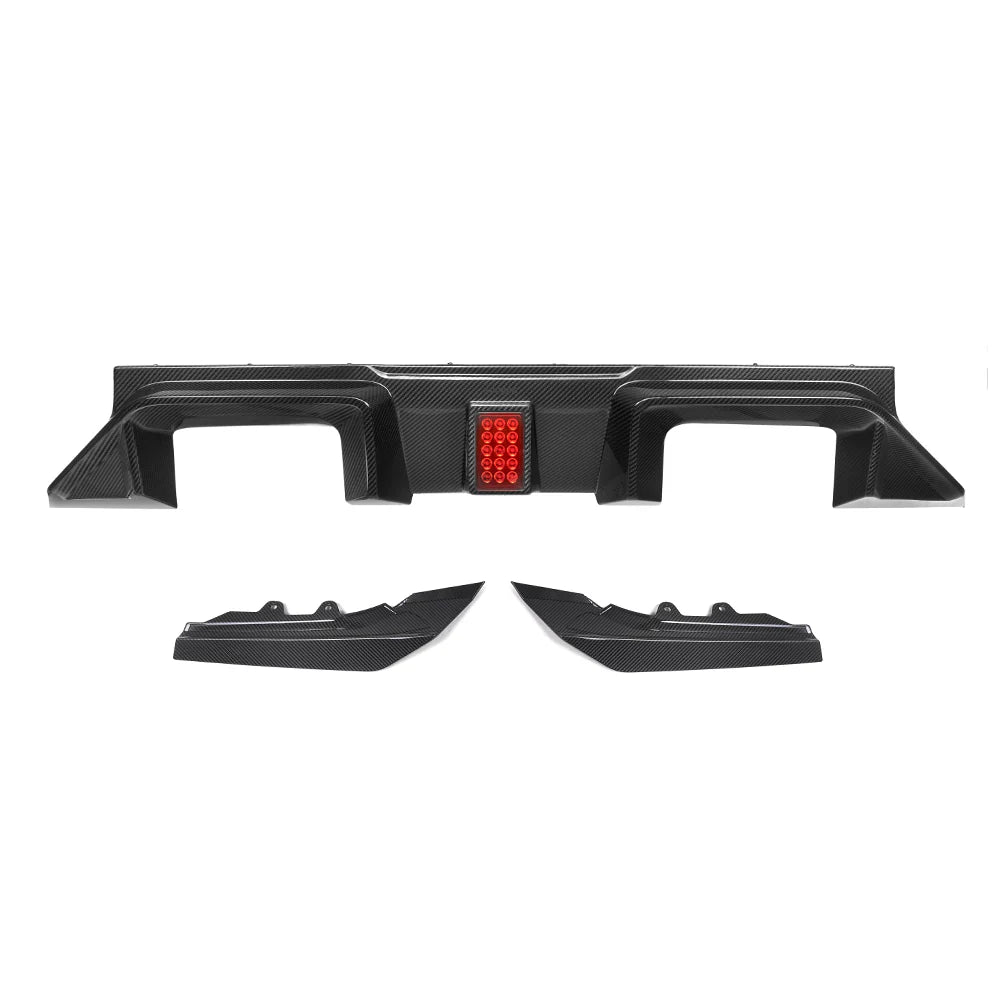 SOOQOO - BMW M2 G87 DRY CARBON FIBER LED REAR DIFFUSER - Aero Carbon UK