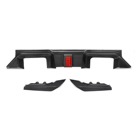 SOOQOO - BMW M2 G87 DRY CARBON FIBER LED REAR DIFFUSER - Aero Carbon UK