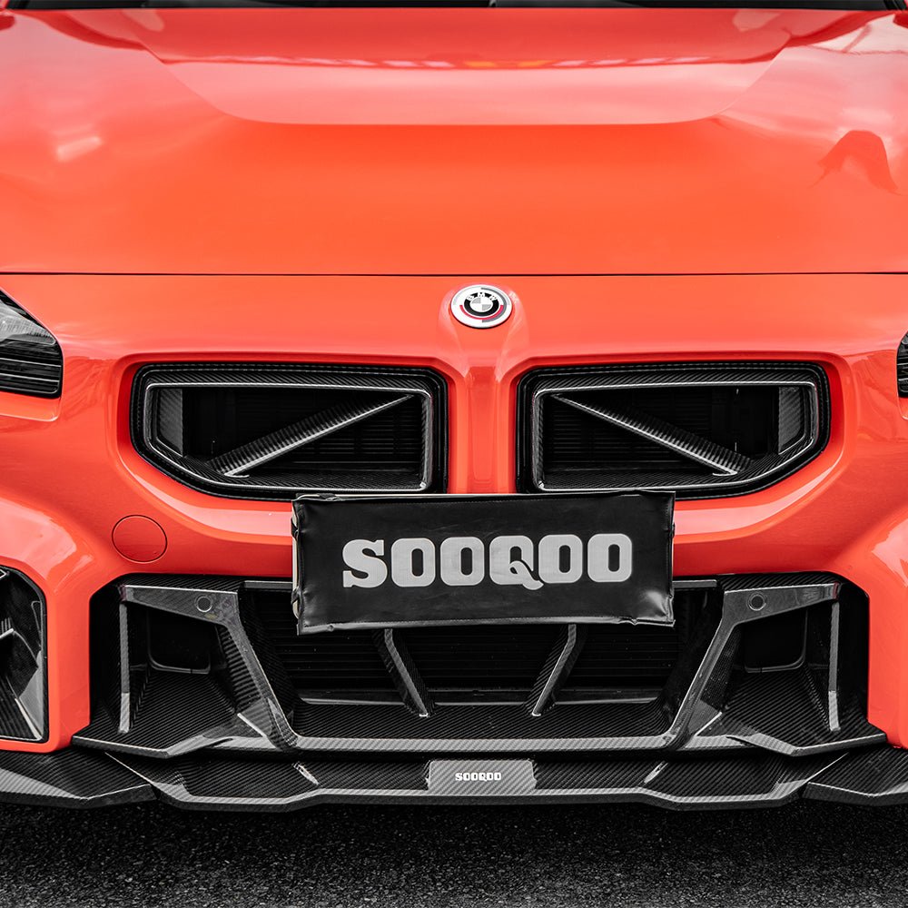 SOOQOO - BMW M2 G87 DRY CARBON FIBRE FRONT GRILLE V1 - Aero Carbon UK