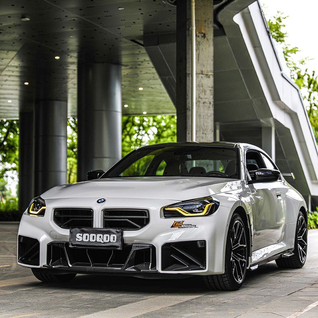 SOOQOO - BMW M2 G87 DRY CARBON FIBRE FRONT GRILLE V2 - Aero Carbon UK