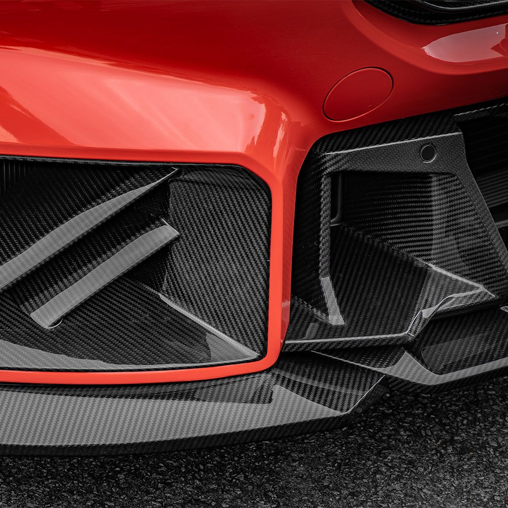 SOOQOO - BMW M2 G87 DRY CARBON FIBRE FRONT LIP V2 - Aero Carbon UK