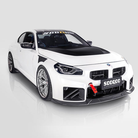 SOOQOO - BMW M2 G87 DRY CARBON FIBRE FRONT LIP V3 - Aero Carbon UK