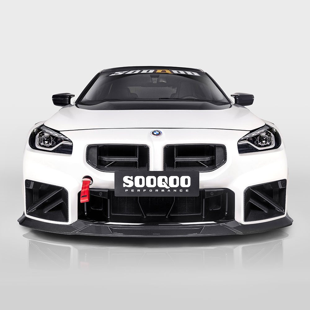 SOOQOO - BMW M2 G87 DRY CARBON FIBRE FRONT LIP V3 - Aero Carbon UK
