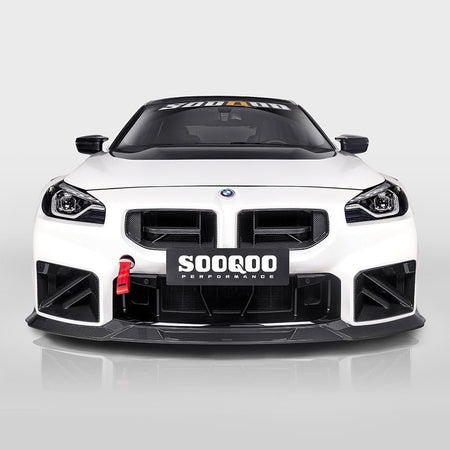 SOOQOO - BMW M2 G87 DRY CARBON FIBRE FRONT LIP V3 - Aero Carbon UK