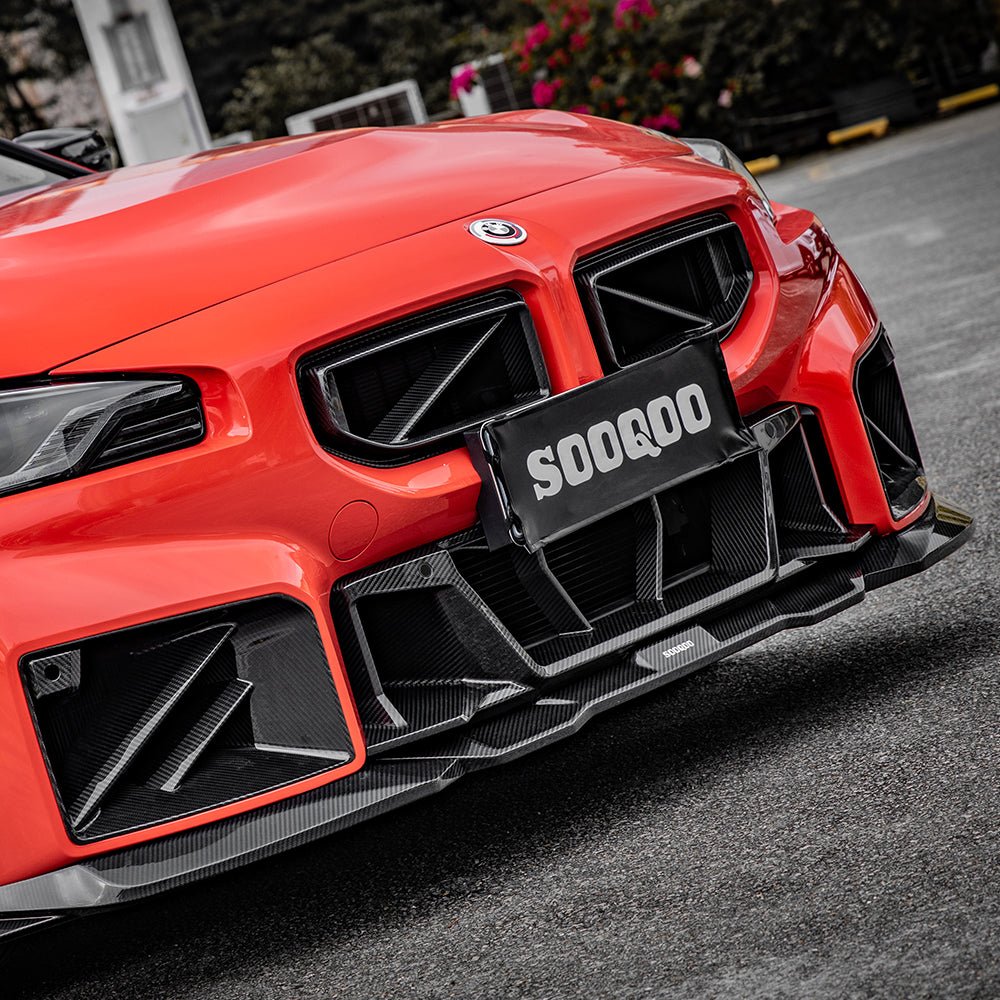 SOOQOO - BMW M2 G87 DRY CARBON FIBRE LOWER GRILLE - Aero Carbon UK