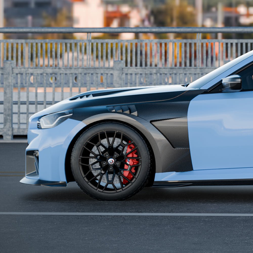 SOOQOO - BMW M2 G87 DRY CARBON FIBRE VENTED SIDE FENDERS - Aero Carbon UK