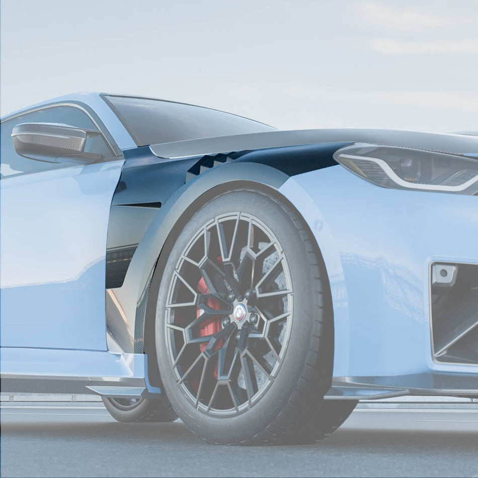 SOOQOO - BMW M2 G87 DRY CARBON FIBRE VENTED SIDE FENDERS - Aero Carbon UK