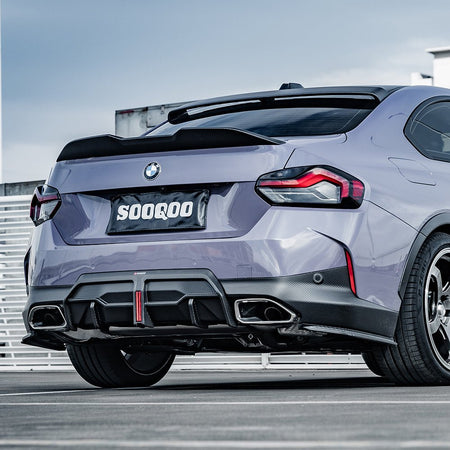SOOQOO - BMW M240I G42 DRY CARBON FIBRE REAR SIDE WRAPS - Aero Carbon UK