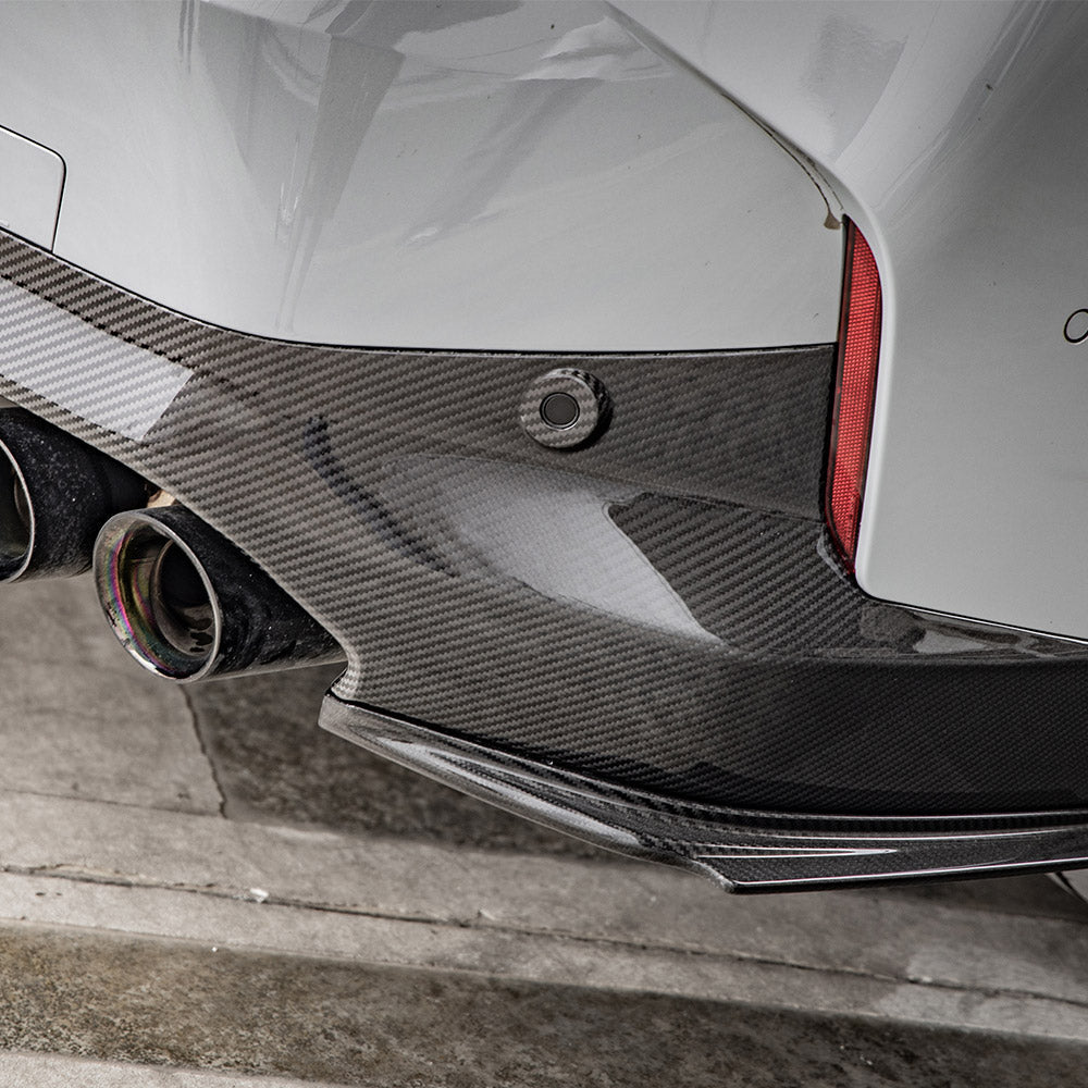 SOOQOO - BMW M240I G42 DRY CARBON FIBRE REAR SIDE WRAPS - Aero Carbon UK