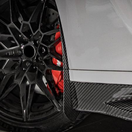 SOOQOO - BMW M3 G80 DRY CARBON FIBRE FRONT MUD FLAPS - Aero Carbon UK
