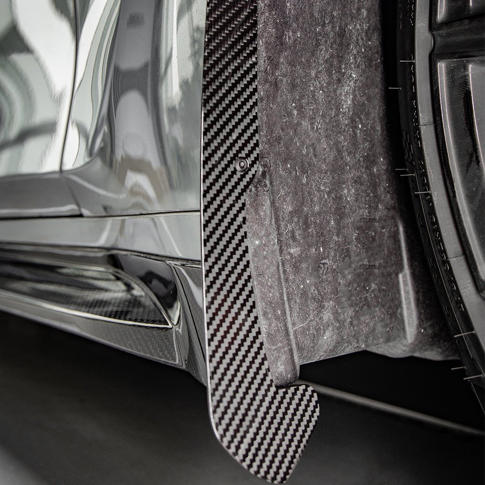 SOOQOO - BMW M3 G80 DRY CARBON FIBRE FRONT MUD FLAPS - Aero Carbon UK