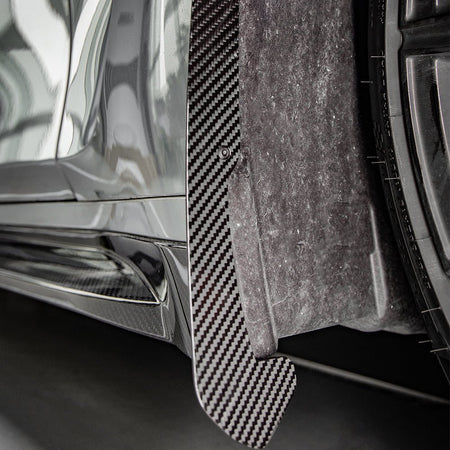 SOOQOO - BMW M3 G80 DRY CARBON FIBRE FRONT MUD FLAPS - Aero Carbon UK
