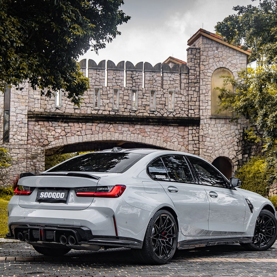 SOOQOO - BMW M3 G80 DRY CARBON FIBRE SIDE SKIRTS - Aero Carbon UK