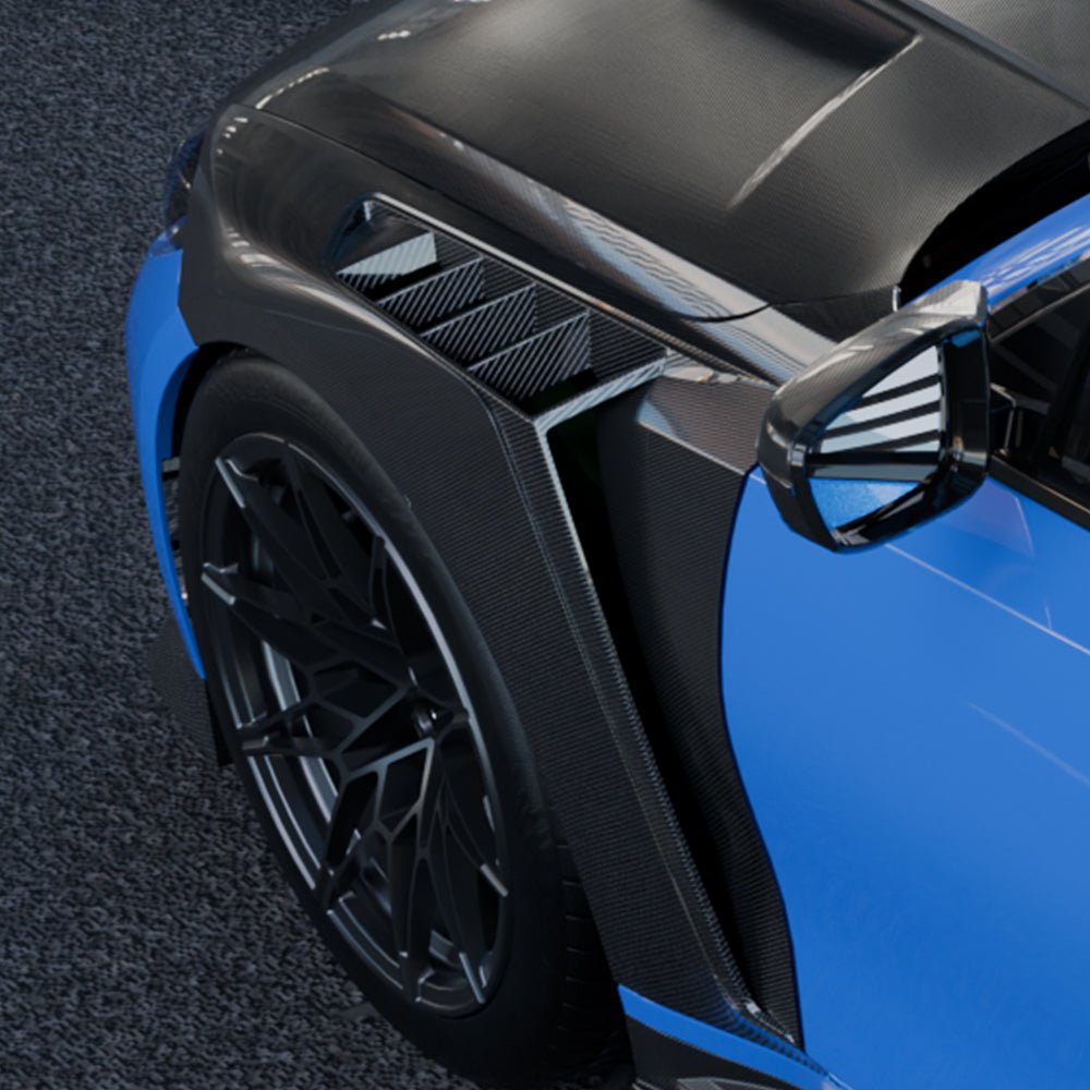 SOOQOO - BMW M3 G80 DRY CARBON FIBRE VENTED SIDE FENDERS - Aero Carbon UK