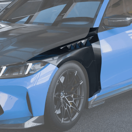 SOOQOO - BMW M3 G80 DRY CARBON FIBRE VENTED SIDE FENDERS - Aero Carbon UK