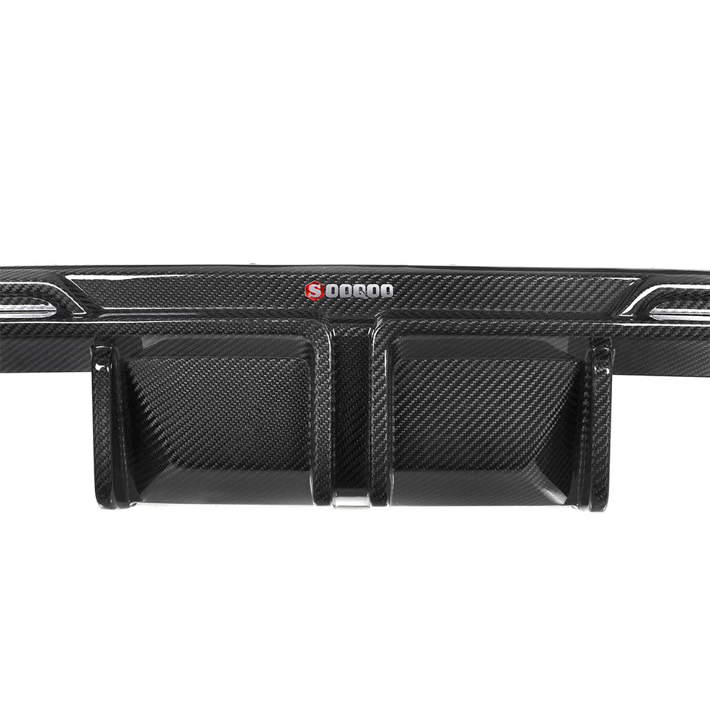 SOOQOO - BMW M3 G80 G81 / M4 G82 G83 CARBON FIBRE DIFFUSER WITH REAR SPLITTERS - Aero Carbon UK