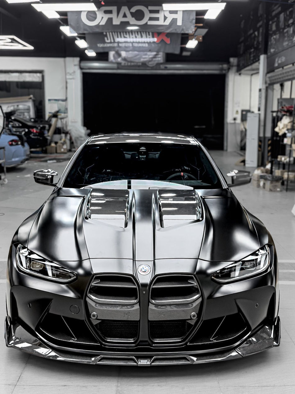 SOOQOO - BMW M3 G80 / M4 G82 DRY CARBON FIBER VENTED HOOD BONNET - Aero Carbon UK