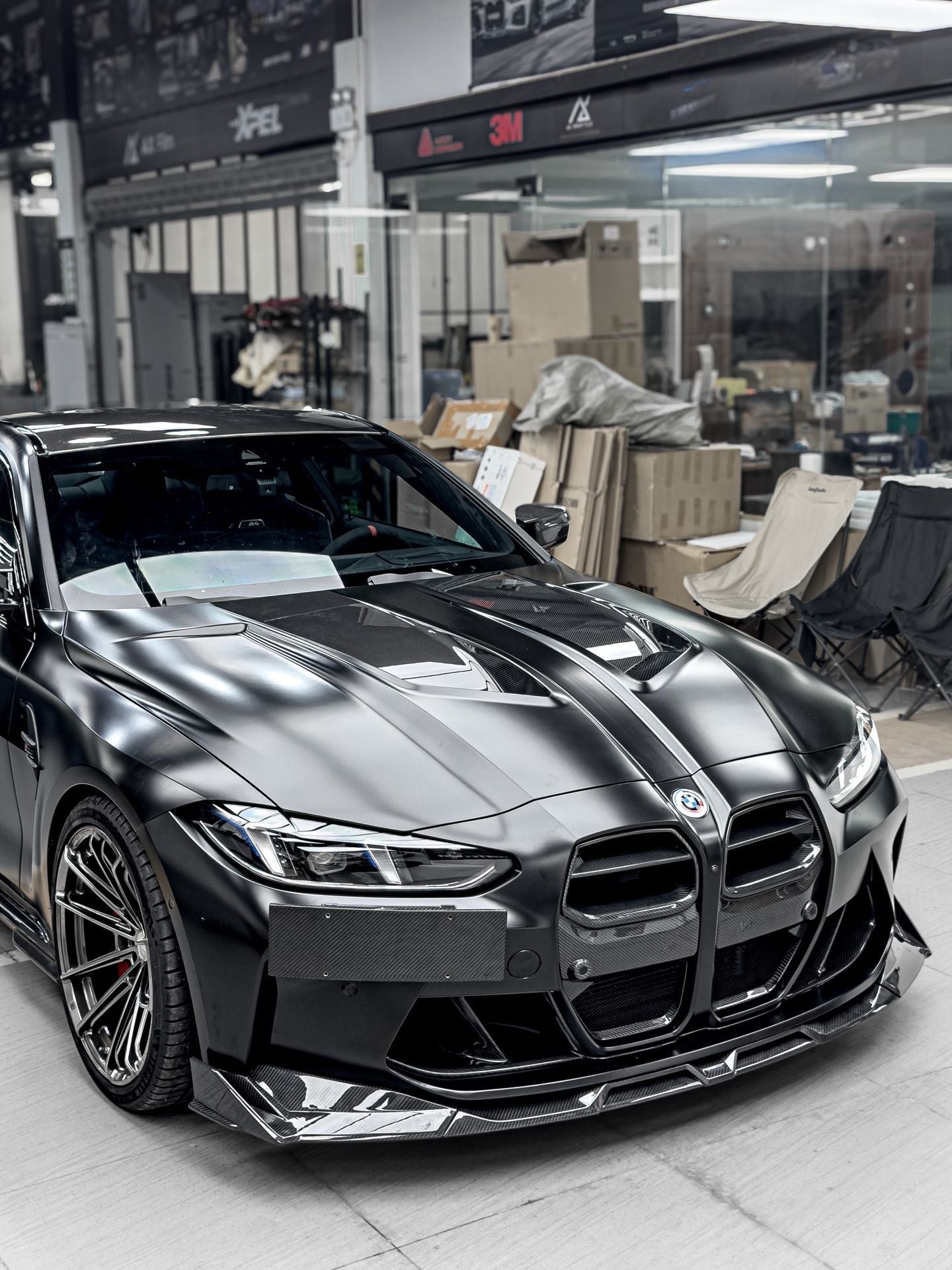 SOOQOO - BMW M3 G80 / M4 G82 DRY CARBON FIBER VENTED HOOD BONNET - Aero Carbon UK