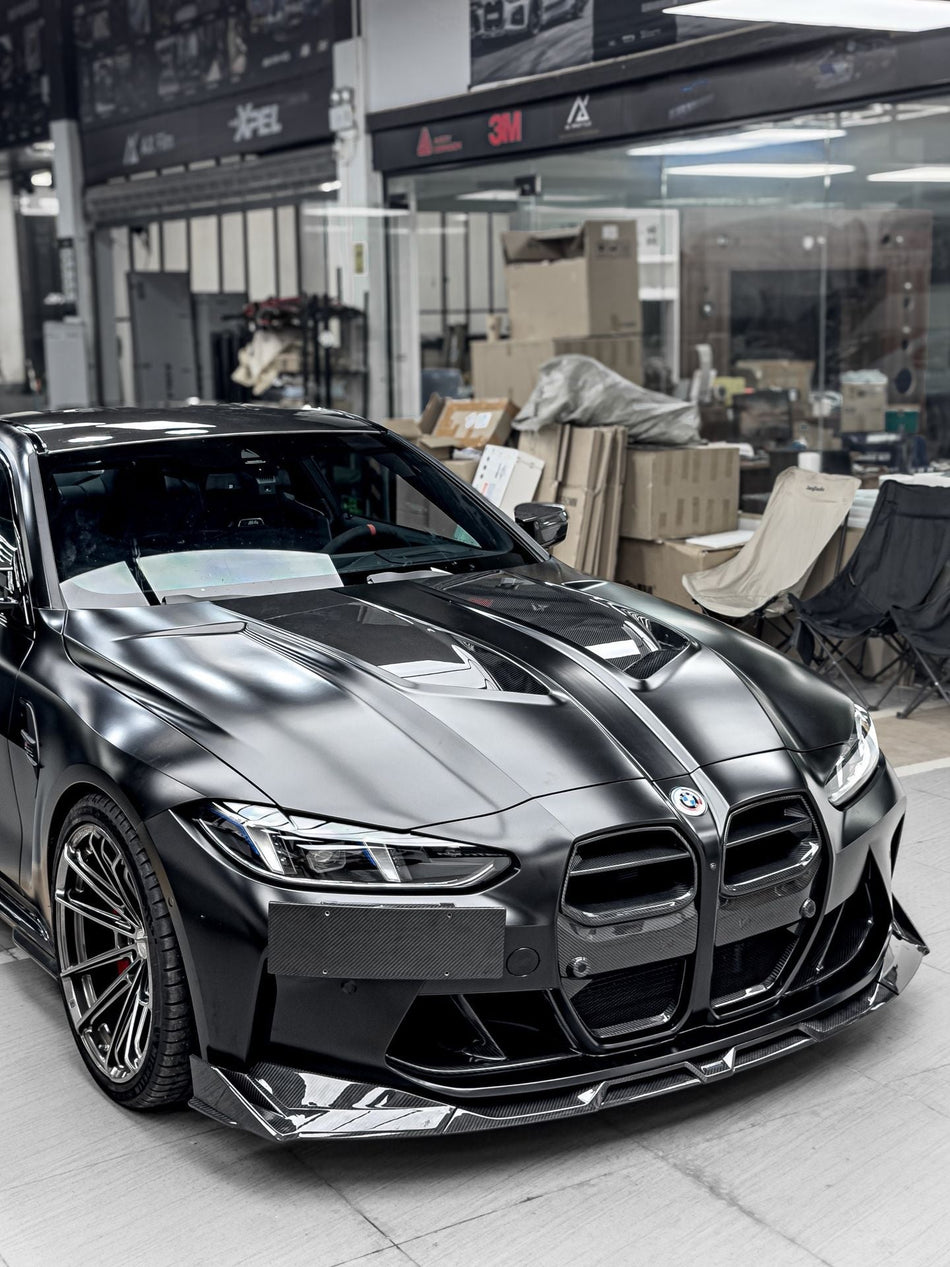 SOOQOO - BMW M3 G80 / M4 G82 DRY CARBON FIBER VENTED HOOD BONNET - Aero Carbon UK