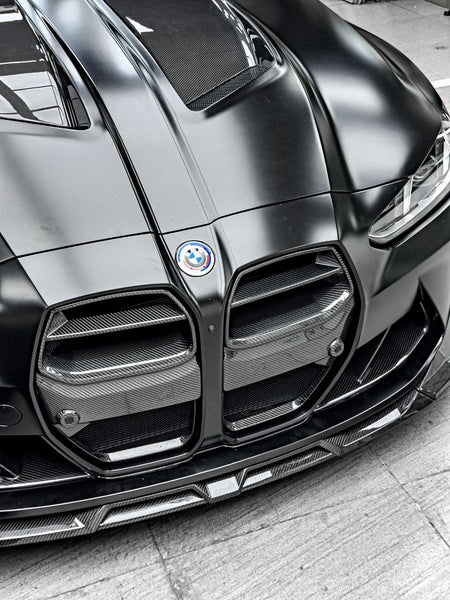 SOOQOO - BMW M3 G80 / M4 G82 DRY CARBON FIBER VENTED HOOD BONNET - Aero Carbon UK