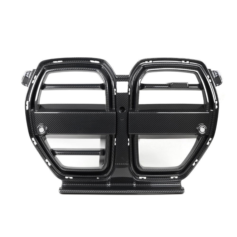SOOQOO - BMW M3 G80 / M4 G82 DRY CARBON FIBRE FRONT GRILLE V2 W/ACC - Aero Carbon UK