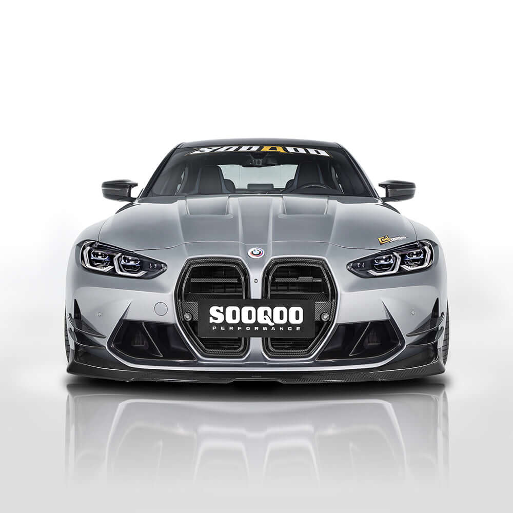 SOOQOO - BMW M3 G80 / M4 G82 DRY CARBON FIBRE FRONT LIP V2 - Aero Carbon UK