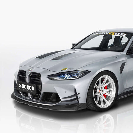 SOOQOO - BMW M3 G80 / M4 G82 DRY CARBON FIBRE FRONT LIP V2 - Aero Carbon UK