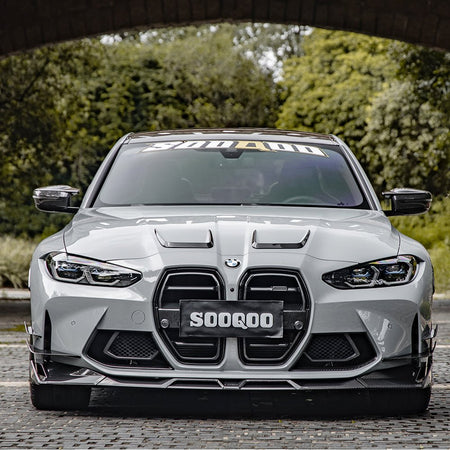 SOOQOO - BMW M3 G80 / M4 G82 DRY CARBON FIBRE HOOD VENT TRIMS - Aero Carbon UK