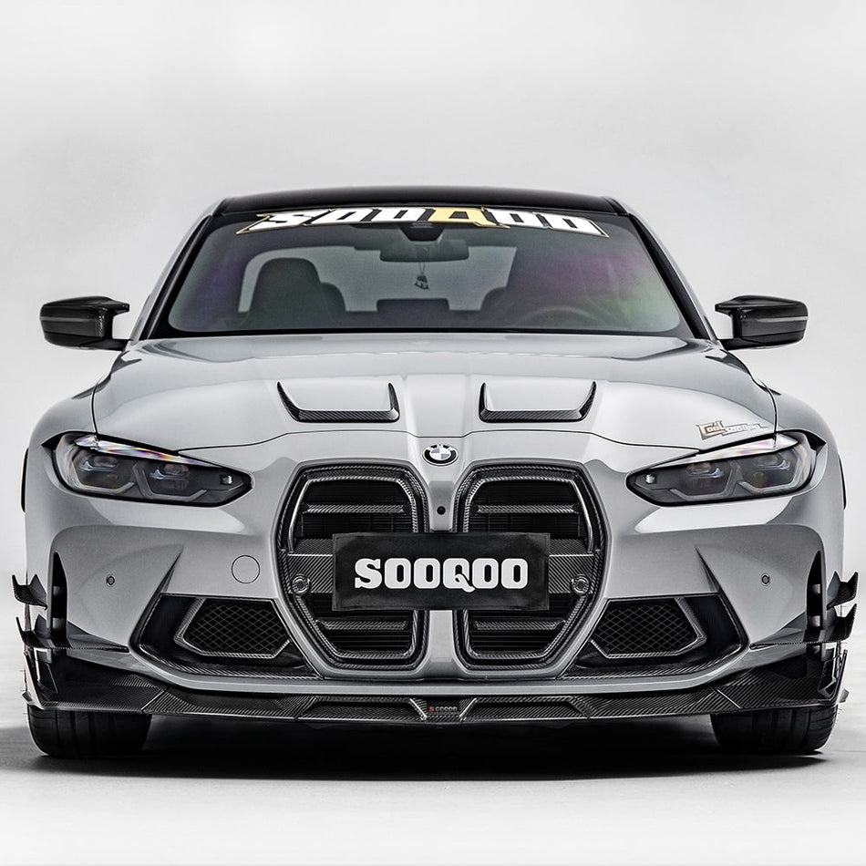 SOOQOO - BMW M3 G80 / M4 G82 DRY CARBON FIBRE HOOD VENT TRIMS - Aero Carbon UK