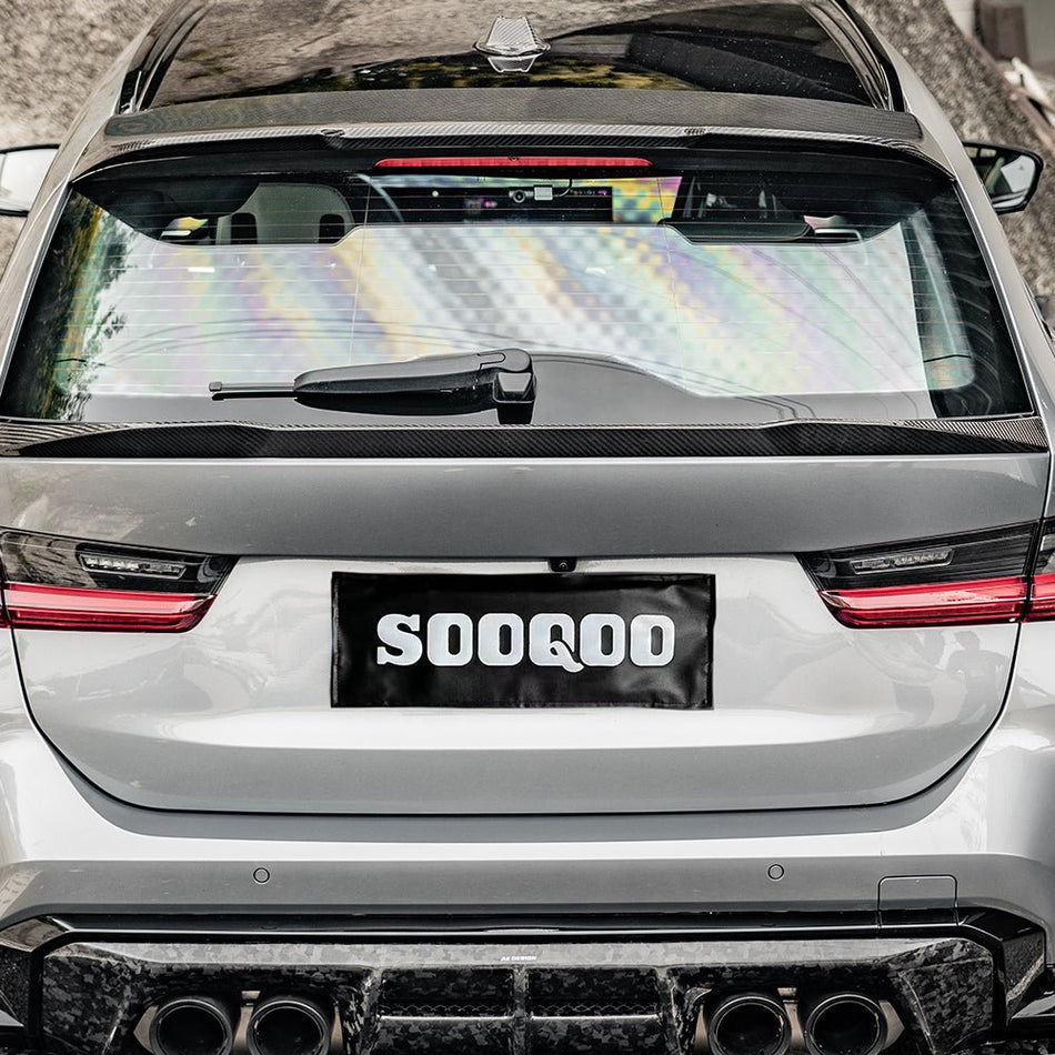 SOOQOO - BMW M3 G81 DRY CARBON FIBRE REAR SPOILER - Aero Carbon UK