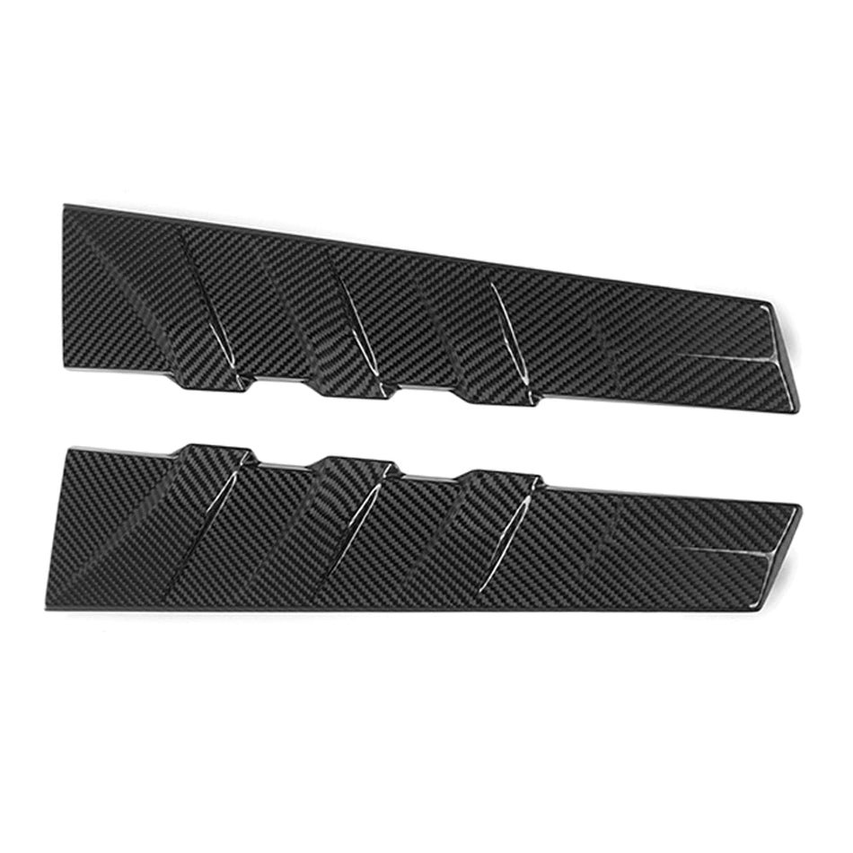 SOOQOO - BMW M3 G81 DRY CARBON FIBRE REAR WINDOW FINS - Aero Carbon UK