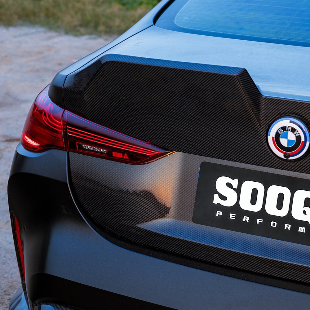 SOOQOO - BMW M4 G82 / 4 SERIES G22 DRY CARBON FIBRE REAR BOOT TRUNK LID - Aero Carbon UK
