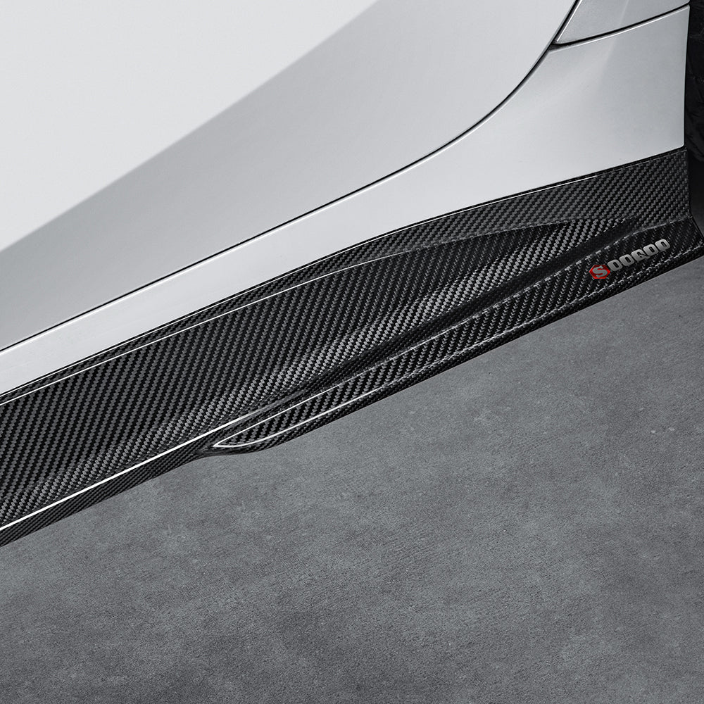 SOOQOO - BMW M4 G82 DRY CARBON FIBRE SIDE SKIRTS - Aero Carbon UK