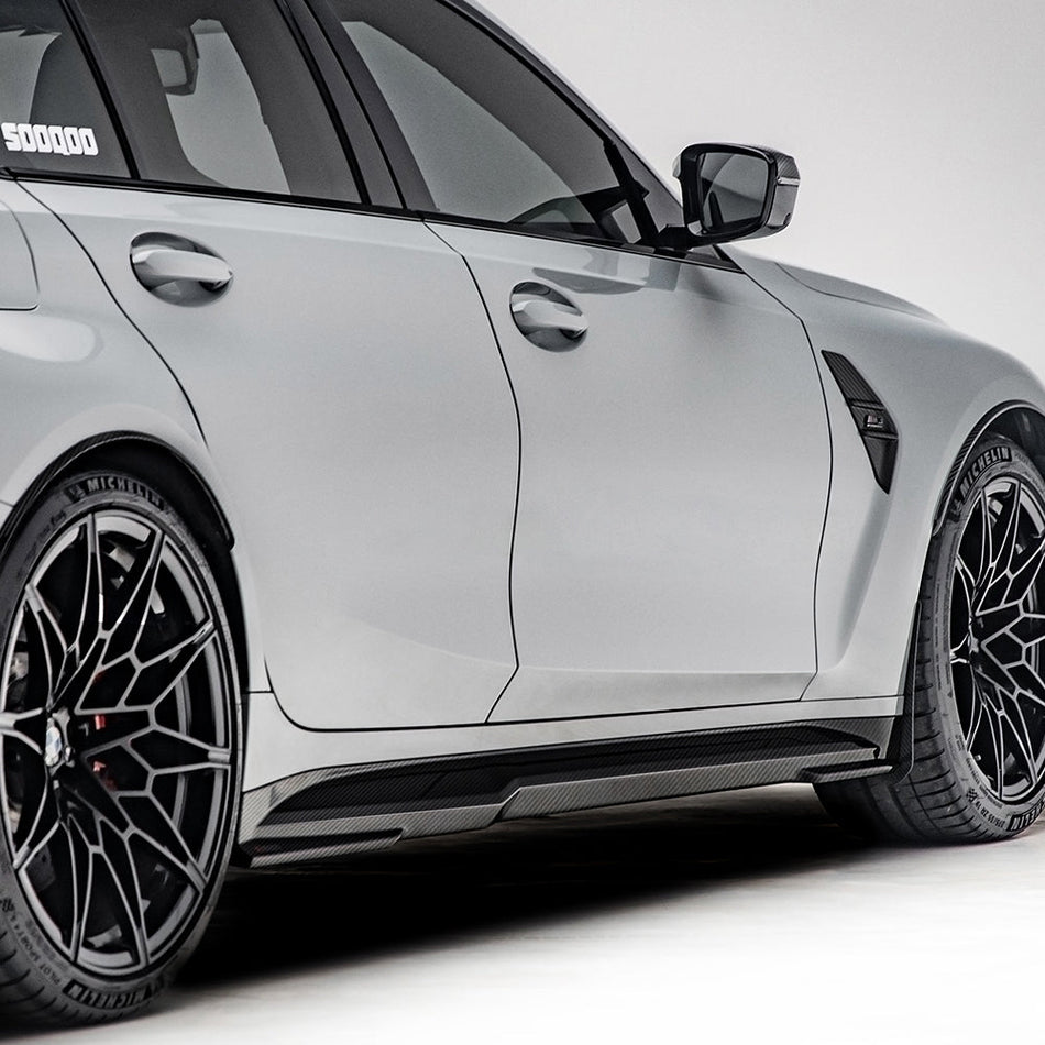 SOOQOO - BMW M4 G82 DRY CARBON FIBRE SIDE SKIRTS - Aero Carbon UK