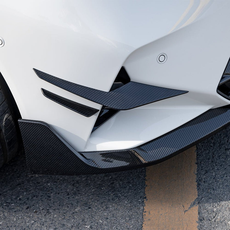 SOOQOO - BMW M5 G90 DRY CARBON FIBER FRONT CANARDS - Aero Carbon UK